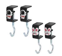 Lxoraziy Set of 4 Purse Hook for Table, Adjustable Metal Under Desk Clamp Hook, Portable Heavty Duty Handbag Hangers, for Storage, Table/Desk, Restaurant Office Coffee Shop, for Women/Girlsr