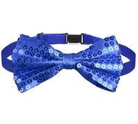 LXOrdora Kids Sparkling Sequin Bow Tie Fancy Dress Pre Tied Stage Show Blue