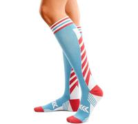 LXOrdora Knee High Compression Socks Women Over The Calf Long Socks Blue
