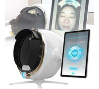 LXPINGMM 3D Digital Skin Analyzer Detector,AI Smart Facial Skin Analysis Machine 13.3/21.5 Inch,38 Million Pixels,8 Spectral Facial Moisture Analyzer for Beauty Salon Healthy Skin Care White-13.3in