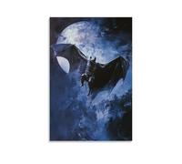 LXPPLSYY A Bat in A Leather Jacket Performs Aerial Acrobatics Under The Moonlight, Wings Slicing through The Air. Wall Art Mural Modern Decoration Hanging Art Poster 16x24inch(40x60cm)