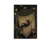 LXPPLSYY A Bat Poet Reading Sonnets Aloud Under A Twinkling Star Canopy Wall Art Mural Modern Decoration Hanging Art Poster 16x24inch(40x60cm)