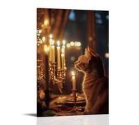 LXPPLSYY A Cat Matchmaker Lighting Candles for A Matchmaking Soirée Inside A Manor Parlor Wall Art Mural Modern Decoration Hanging Art Poster 08x12inch(20x30cm)