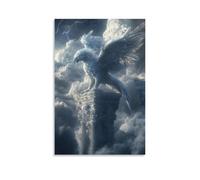 LXPPLSYY A Crystal Griffin Perched upon Sky Pillars Under Circling Thunder Wall Art Mural Modern Decoration Hanging Art Poster 20x30inch(50x75cm)