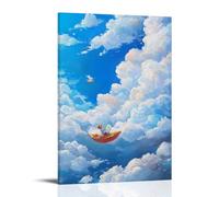 LXPPLSYY A Dog Painting Clouds While Floating on One in A Whimsical Sky World Wall Art Mural Modern Decoration Hanging Art Poster 16x24inch(40x60cm)