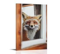 LXPPLSYY A Fox Making Funny Faces in The Mirror While on Toilet, Minimalist Tone Wall Art Mural Modern Decoration Hanging Art Poster 20x30inch(50x75cm)