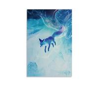 LXPPLSYY A Fox Trailing Ribbons of Aurora behind It, Leaping Across The Ice-covered Sky Wall Art Mural Modern Decoration Hanging Art Poster 08x12inch(20x30cm)