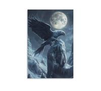 LXPPLSYY A Frost Griffin Landing on Frozen Spires Under Lunar Eclipse Wall Art Mural Modern Decoration Hanging Art Poster 08x12inch(20x30cm)
