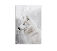 LXPPLSYY A Husky Dog Glances Back on A Silver Background, Frozen Mid-turn, Eyes Alive with Quiet Northern Memory. Wall Art Mural Modern Decoration Hanging Art Poster 20x30inch(50x75cm)