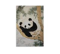 LXPPLSYY A Panda Curled Into Sleep on Rice-paper Background Wall Art Mural Modern Decoration Hanging Art Poster 16x24inch(40x60cm)