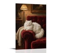 LXPPLSYY A Persian Cat Lying on The Sofa Backrest, Eyes Closed Wall Art Mural Modern Decoration Hanging Art Poster 20x30inch(50x75cm)