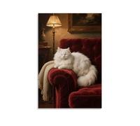LXPPLSYY A Persian Cat Lying on The Sofa Backrest, Eyes Closed Wall Art Mural Modern Decoration Hanging Art Poster 24x36inch(60x90cm)