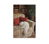 LXPPLSYY A Persian Cat on The Sofa, Curled Up Into A Ball Sleeping Wall Art Mural Modern Decoration Hanging Art Poster 16x24inch(40x60cm)