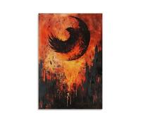 LXPPLSYY A Phoenix Reborn From Flame Beneath A Sky of Shattered Stars And Ash Wall Art Mural Modern Decoration Hanging Art Poster 24x36inch(60x90cm)