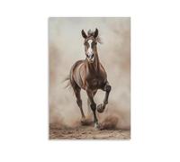 LXPPLSYY A Spirited Foal Kicking Up Invisible Dust Across A Soft Sandy Background, Capturing Wild Youth in A Frozen Instant. Wall Art Mural Modern Decoration Hanging Art Poster 16x24inch(40x60cm)