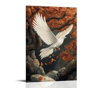 LXPPLSYY A White Phoenix Hovering Beneath A Tree That Never Drops Its Leaves Wall Art Mural Modern Decoration Hanging Art Poster 08x12inch(20x30cm)