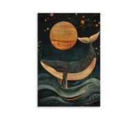 LXPPLSYY Abstract Representation of A Whale Wall Art Mural Modern Decoration Hanging Art Poster 24x36inch(60x90cm)