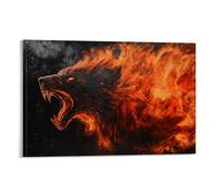 LXPPLSYY Animal Mural - Obsidian Chimeras Fiery Roar Wall Art Mural Modern Decoration Hanging Art Poster 24x36inch(60x90cm)