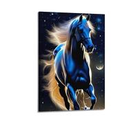 LXPPLSYY Animal Poster. Horses Galloping in The Moonlight Wall Art Mural Modern Decoration Hanging Art Poster 12x18inch(30x45cm)