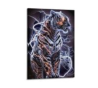 LXPPLSYY Animal Posters. Fierce Tiger Wall Art Mural Modern Decoration Hanging Art Poster 16x24inch(40x60cm)