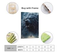 LXPPLSYY Animal Posters. Haze-like Black Bear Wraps Around City Wall Art Mural Modern Decoration Hanging Art Poster 08x12inch(20x30cm)