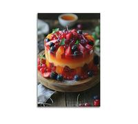 LXPPLSYY Food Posters, Wall Decoration Paintings, Desserts, Pudding Wall Art Mural Modern Decoration Hanging Art Poster 24x36inch(60x90cm)