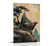 LXPPLSYY Taoist Hermit Landscape Poster for Mindful And Relaxing Decor Wall Art Mural Modern Decoration Hanging Art Poster 20x30inch(50x75cm)