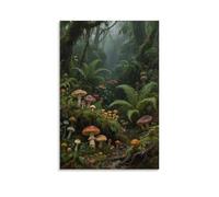 LXPPLSYY Temperate Rainforest Scenic Fern Cover Wall Art Mural Modern Decoration Hanging Art Poster 12x18inch(30x45cm)