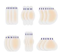 LXQ Blister Plasters for Feet 18 PCS Gel Blister Cushion Pads Waterproof Blister Protection for Heel Hydrocolloid Bandages Invisible Hydrocolloid Plasters for Toes Fingers Heel 6 Shapes