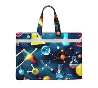 LXqlSS Abstract Science Chemistry print Large Canvas Tote Bag for Women, Utility Work Tote with Compartment, Teacher, Everyday