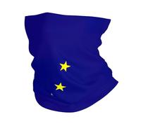 LXqlSS Alaska state flag print Neck Gaiter Face Mask,Sun Cooling Scarf,Balaclava Bandana Cover for Men Women