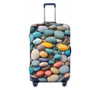 LXqlSS Beach Colored Pebbles Luggage Covers For Suitcase Approved,Suitcase Cover Protector Fit 18-32 InchLuggage, Small, Beach Colored Pebbles, S