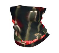LXqlSS Beautiful Red Poppy Flower print Neck Gaiter Face Mask,Sun Cooling Scarf,Balaclava Bandana Cover for Men Women