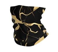 LXqlSS black marble texture gold print Neck Gaiter Face Mask,Sun Cooling Scarf,Balaclava Bandana Cover for Men Women