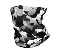 LXqlSS Black White Soccer Ball print Neck Gaiter Face Mask,Sun Cooling Scarf,Balaclava Bandana Cover for Men Women