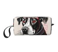 LXqlSS Cute Animal Farm Dog 1 Cosmetic Bags for Women Portable Makeup Bag Travel Storage Bag Daily Receive BagLarge Capacity Toiletry Bag, White, One Size