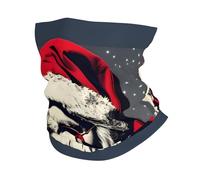 LXqlSS Cute Santa Claus print Neck Gaiter Face Mask,Sun Cooling Scarf,Balaclava Bandana Cover for Men Women
