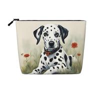 LXqlSS Dalmatian print Fake Hemp Makeup Bag,Travel Toiletry Bag,Convenient Cosmetic Makeup Accessories, Black, One Size