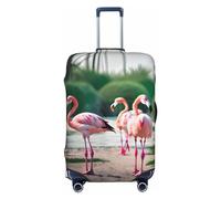LXqlSS Flamingos and Pineapples Luggage Covers For Suitcase Approved,Suitcase Cover Protector Fit 18-32 InchLuggage, X-Large, Flamingos And Pineapples, XL