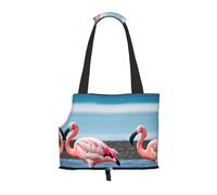 Lxqlss Flamingos On The Beach Stylish and Portable Pet Crossbody Bag - Pet Tote Bag for Small Dogs - Pet Tote Bag, Crossbody Bag for Petsï¼Œ