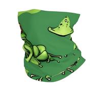 LXqlSS Funny Green Frogs print Neck Gaiter Face Mask,Sun Cooling Scarf,Balaclava Bandana Cover for Men Women