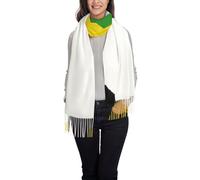 LXqlSS Jamaica Flag Map print Women Scarf Fashion Christmas Winter Scarf for Women Men Long Scarf with Tassels Shawl Wrap, Black, One size