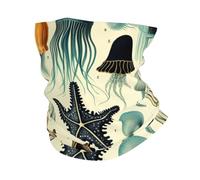 LXqlSS Jellyfish ocean print Neck Gaiter Face Mask,Sun Cooling Scarf,Balaclava Bandana Cover for Men Women