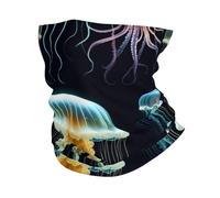 LXqlSS Jellyfish ocean print Neck Gaiter Face Mask,Sun Cooling Scarf,Balaclava Bandana Cover for Men Women