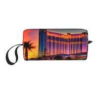 LXqlSS Las Vegas Sunset 1 Piece Portable Makeup Bag for Women Travel Storage Bag Daily Reception Bag Large Capacity Toiletry Bag, White, One Size, white, One Size