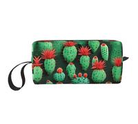 LXqlSS many small Cactus Art Cosmetic Bags for Women Portable Makeup Bag Travel Storage Bag Daily Receive BagLarge Capacity Toiletry Bag, White, One Size