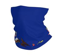 LXqlSS North Dakota State Flag print Neck Gaiter Face Mask,Sun Cooling Scarf,Balaclava Bandana Cover for Men Women