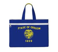 LXqlSS Oregon State Flag print Large Canvas Tote Bag for Women, Utility Work Tote with Compartment, Teacher, Everyday