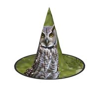 LXqlSS Owl Tree Branches Print Halloween Witch Hat,Witch Hats For Women,Cosplay Party Black Witches Hat,Wizard Hats Halloween