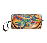 LXqlSS Painted Bread Cosmetic Bags for Women Portable Makeup Bag Travel Storage Bag Daily Receive BagLarge Capacity Toiletry Bag, White, One Size